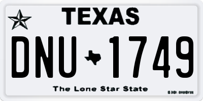 TX license plate DNU1749
