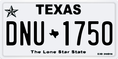 TX license plate DNU1750