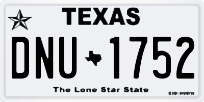 TX license plate DNU1752