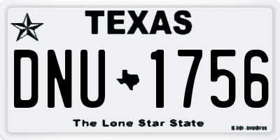 TX license plate DNU1756