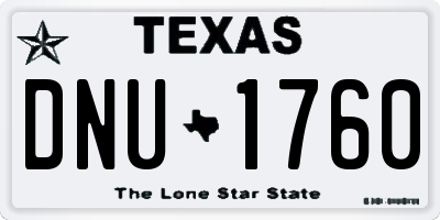 TX license plate DNU1760