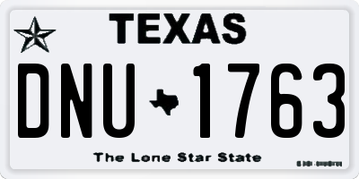 TX license plate DNU1763