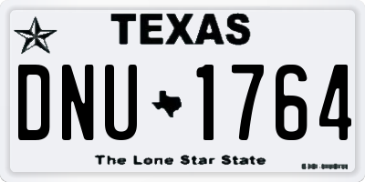 TX license plate DNU1764