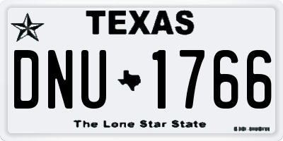 TX license plate DNU1766