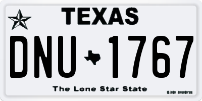 TX license plate DNU1767