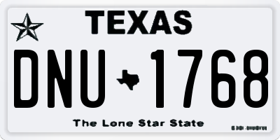 TX license plate DNU1768