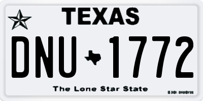 TX license plate DNU1772
