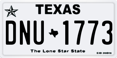 TX license plate DNU1773