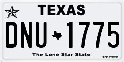 TX license plate DNU1775