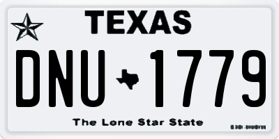 TX license plate DNU1779