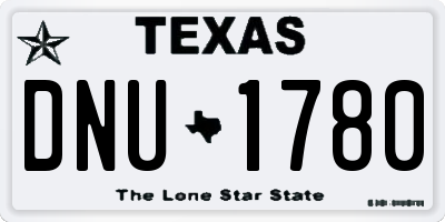 TX license plate DNU1780