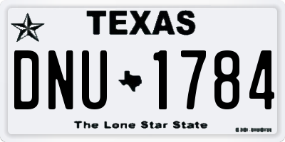 TX license plate DNU1784