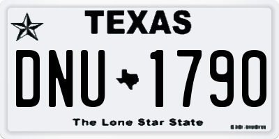 TX license plate DNU1790