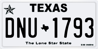 TX license plate DNU1793