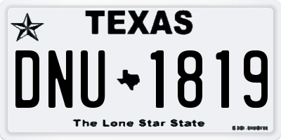 TX license plate DNU1819
