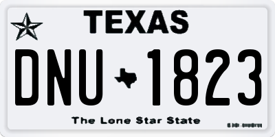 TX license plate DNU1823