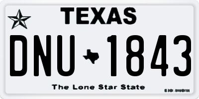 TX license plate DNU1843