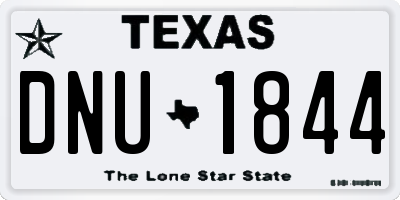 TX license plate DNU1844