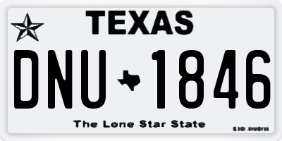 TX license plate DNU1846