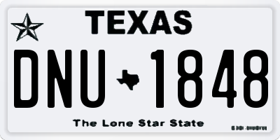 TX license plate DNU1848