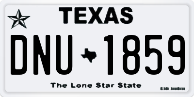 TX license plate DNU1859