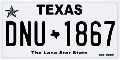 TX license plate DNU1867