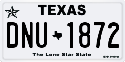 TX license plate DNU1872