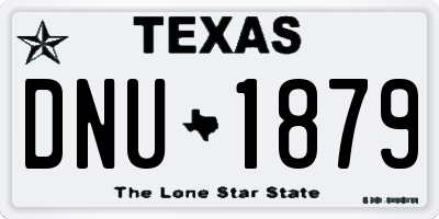 TX license plate DNU1879
