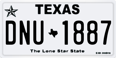 TX license plate DNU1887