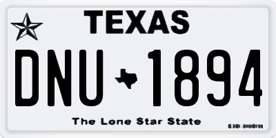 TX license plate DNU1894