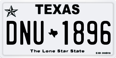 TX license plate DNU1896