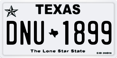 TX license plate DNU1899