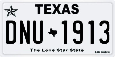 TX license plate DNU1913