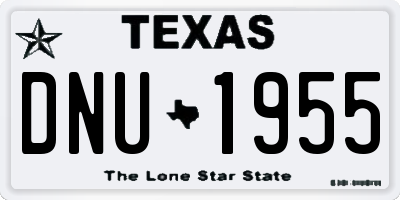 TX license plate DNU1955