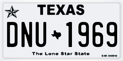 TX license plate DNU1969