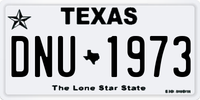 TX license plate DNU1973
