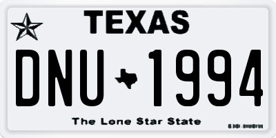 TX license plate DNU1994