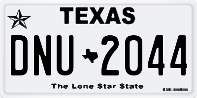 TX license plate DNU2044
