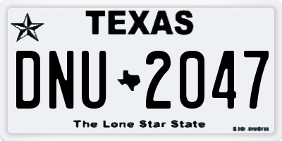 TX license plate DNU2047