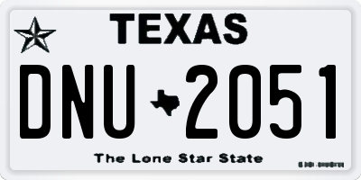 TX license plate DNU2051