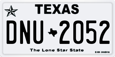 TX license plate DNU2052