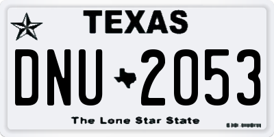 TX license plate DNU2053