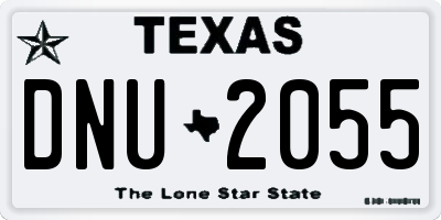 TX license plate DNU2055