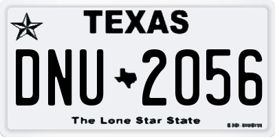 TX license plate DNU2056