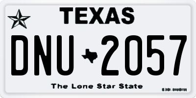 TX license plate DNU2057