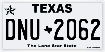TX license plate DNU2062