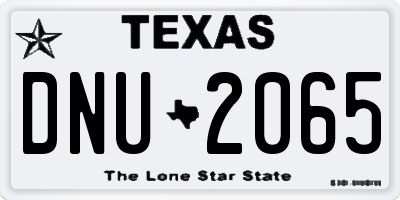 TX license plate DNU2065