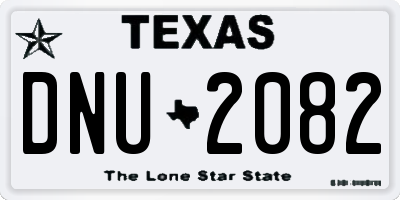 TX license plate DNU2082