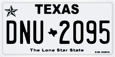 TX license plate DNU2095