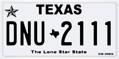 TX license plate DNU2111